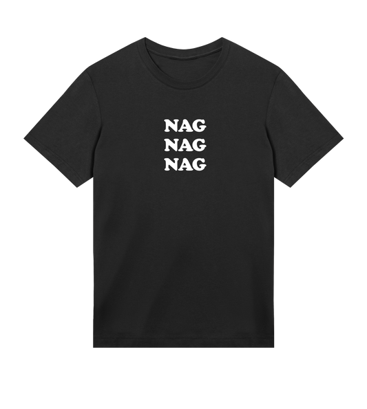 "Nag nag nag" (m reg white print)
