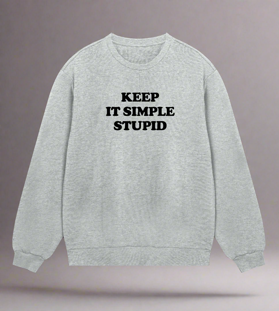 "Keep it simple" (mens regular, black print)
