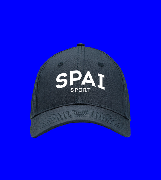 SPAI Sport logo cap (white on blue)