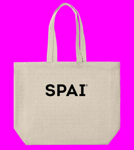SPAI logo (black on large tote)