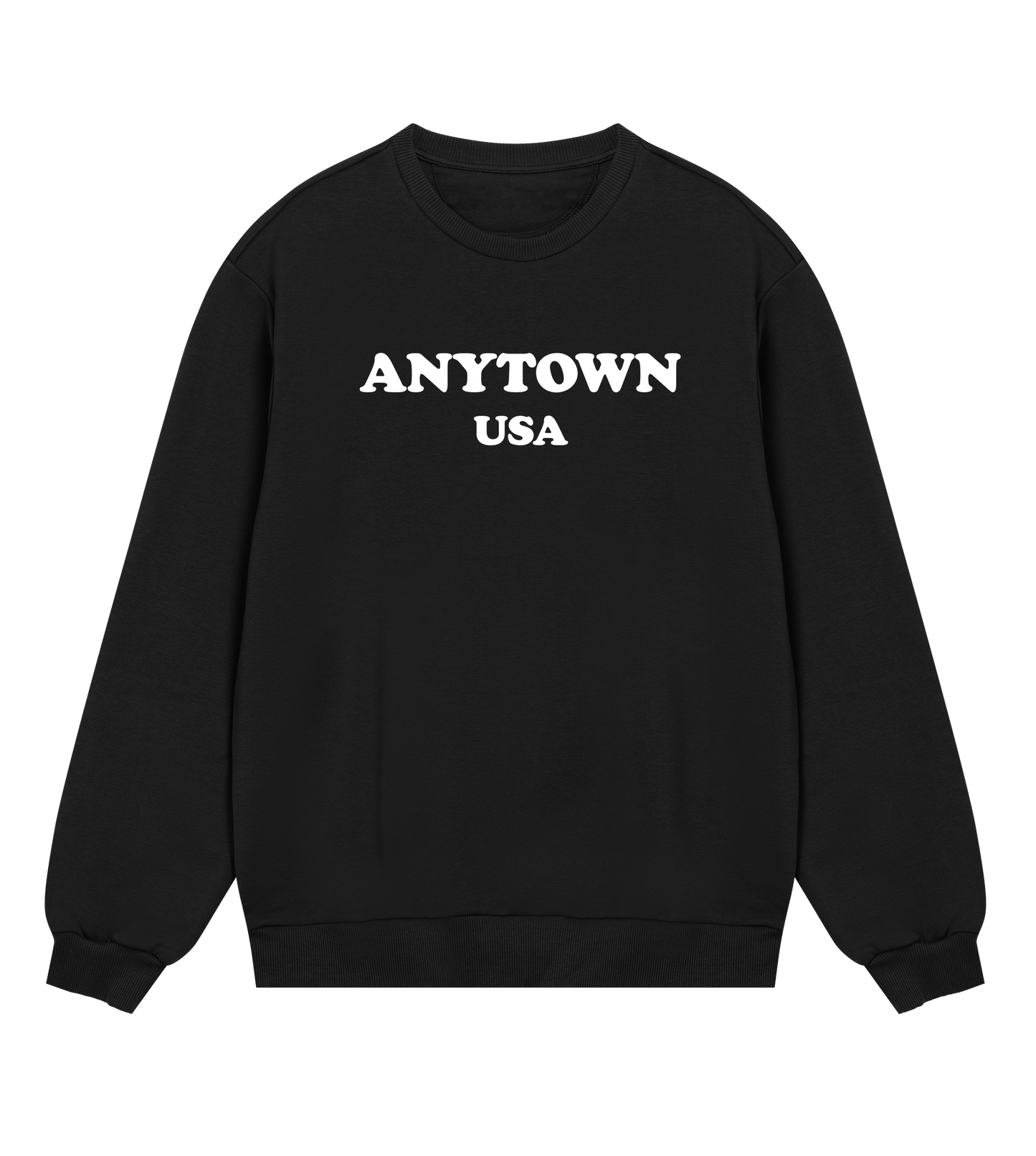 "Anytown USA" (mens regular, white print)