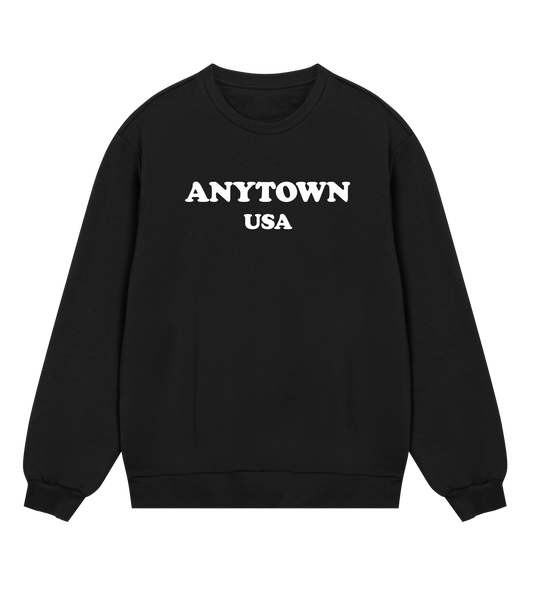 "Anytown USA" (mens regular, white print)