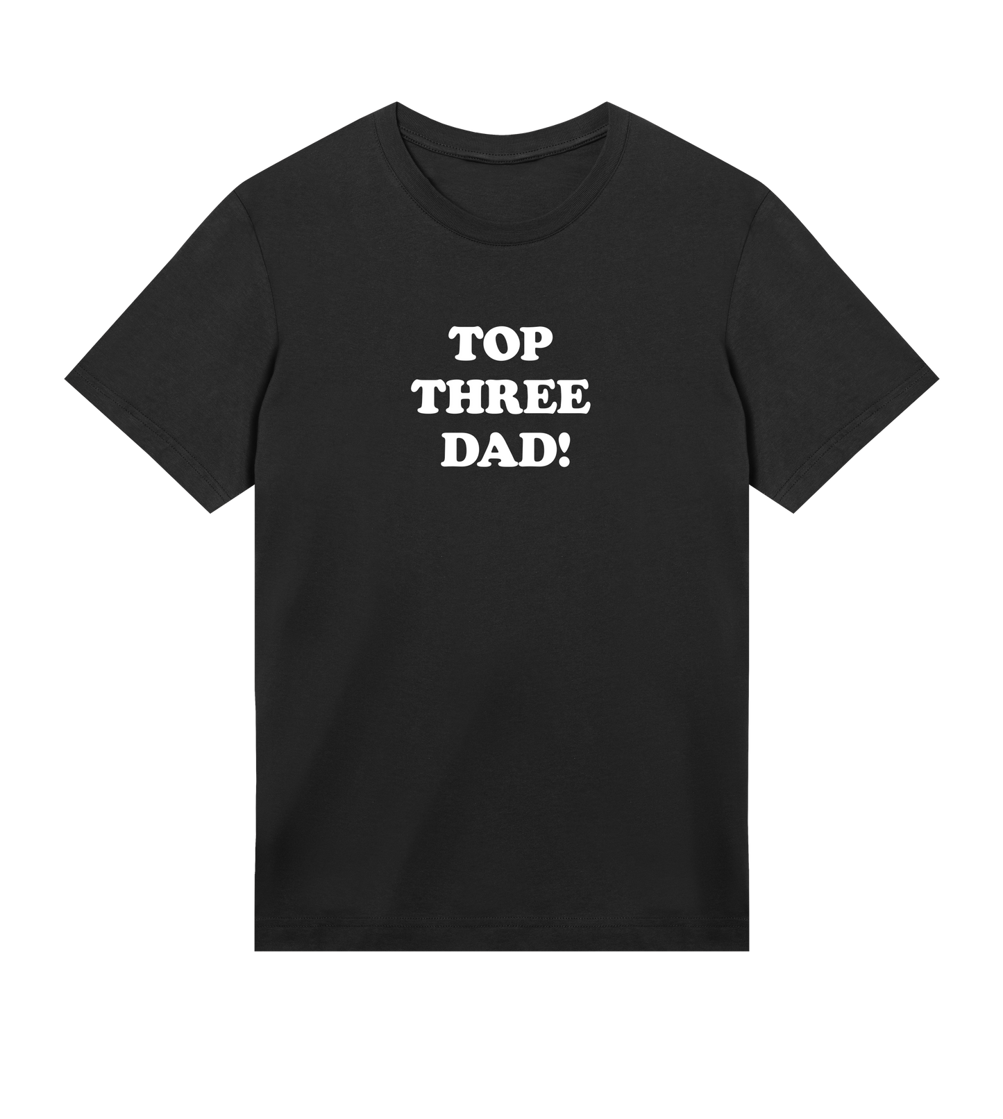 "Top three dad" (mens regular, white print)
