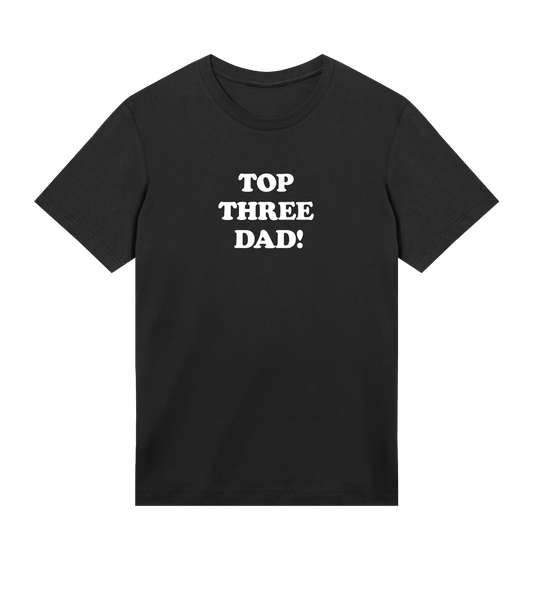 "Top three dad" (mens regular, white print)