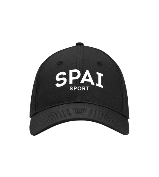 SPAI Sport logo (white on black)