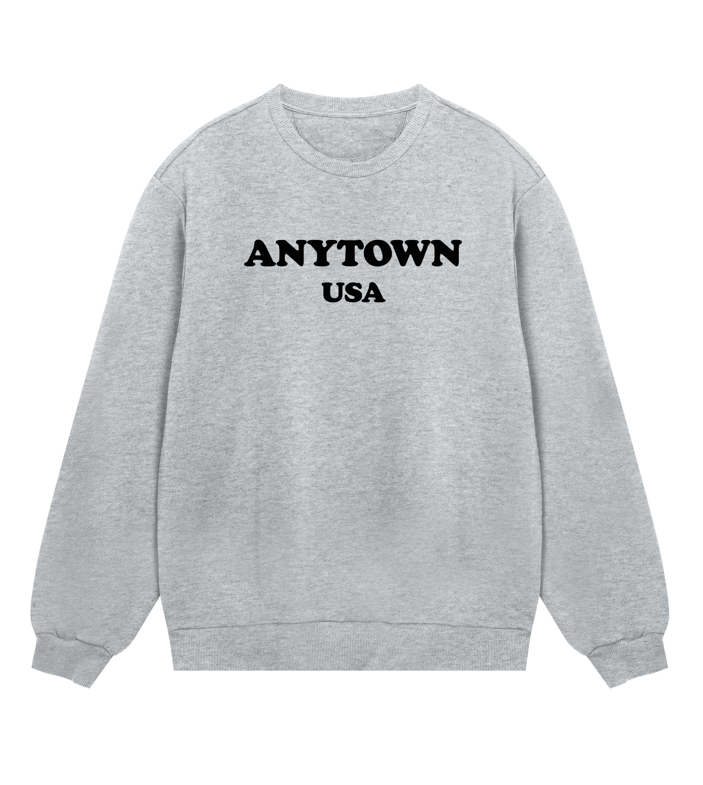 "Anytown USA" (mens regular, black print)