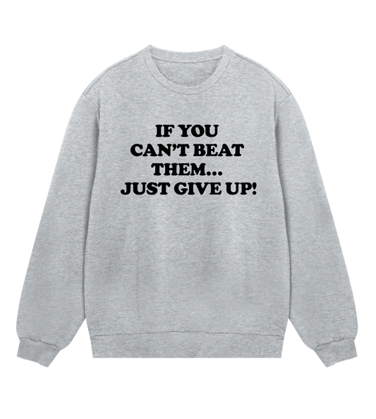 "If you can't beat them" (mens regular, black print)