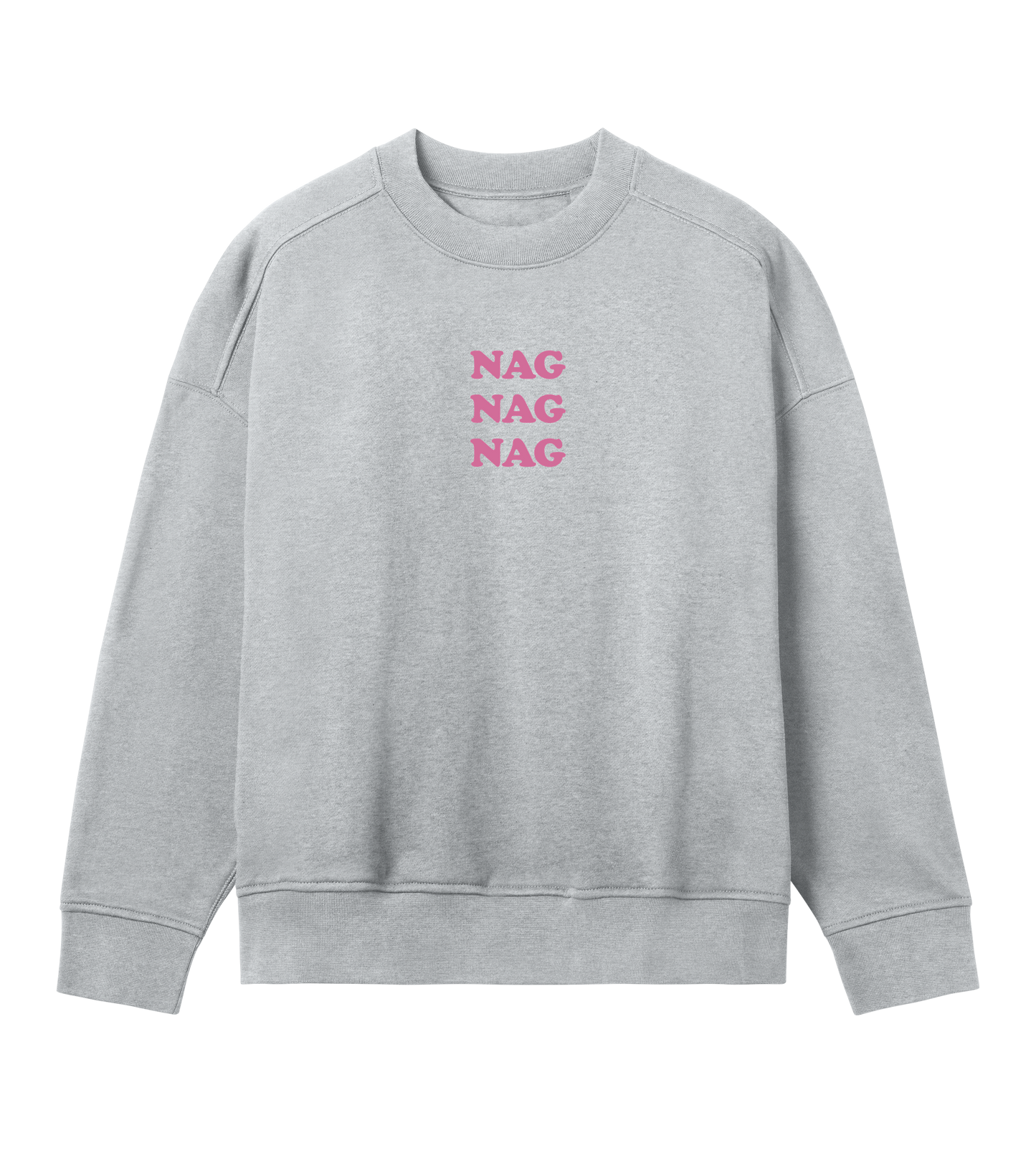 Nag (pink on grey w oversized sw)