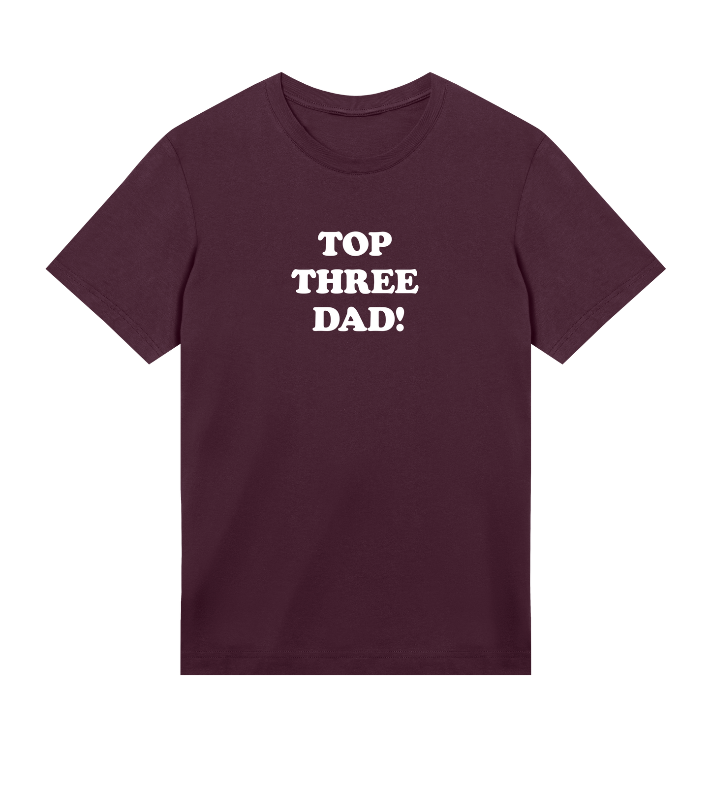 "Top three dad" (mens regular, white print)