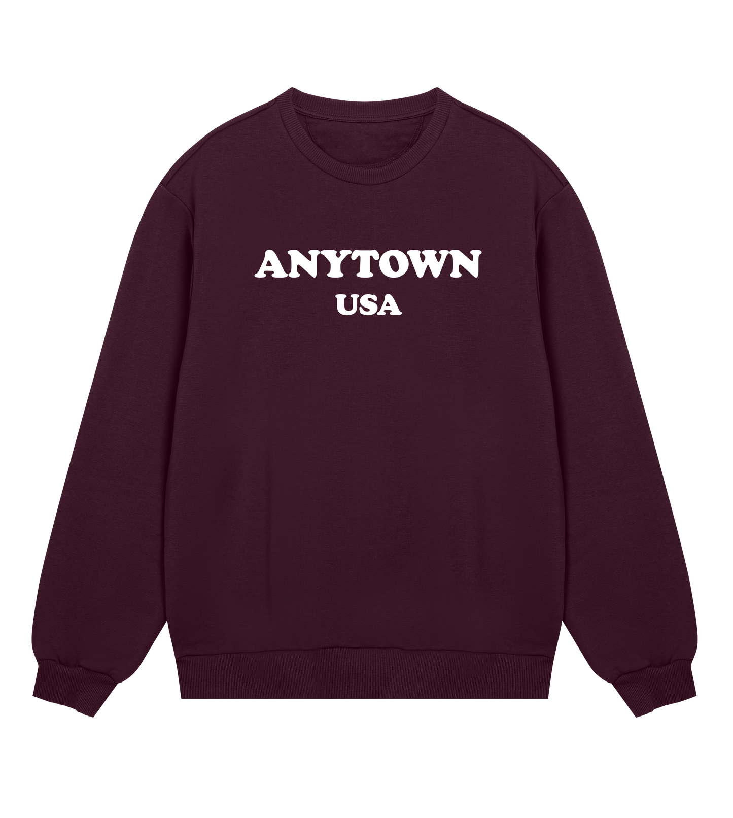 "Anytown USA" (mens regular, white print)