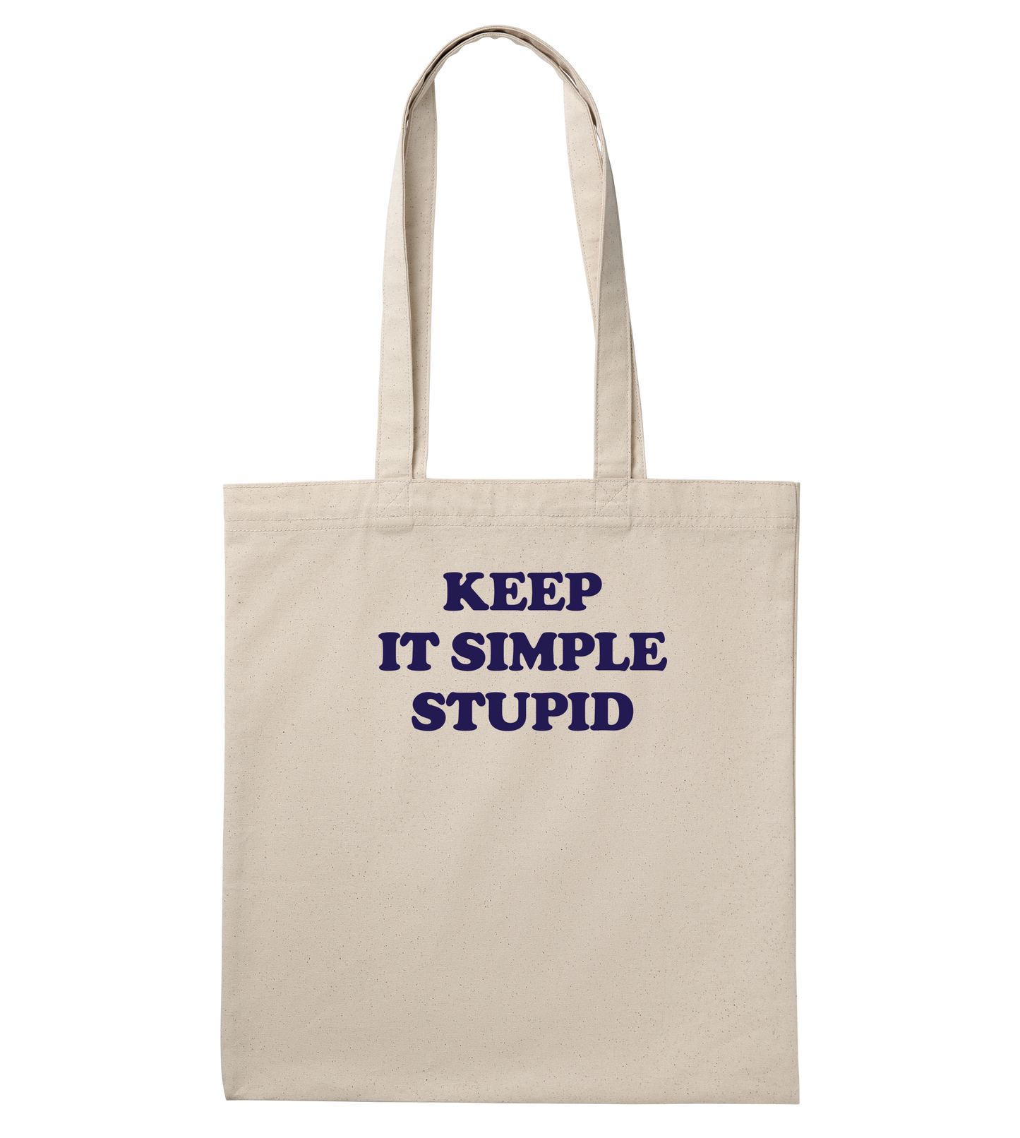 Keep it simple (blue on small tote)