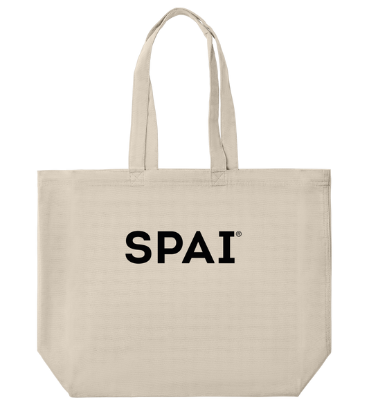 SPAI logo (black on large tote)