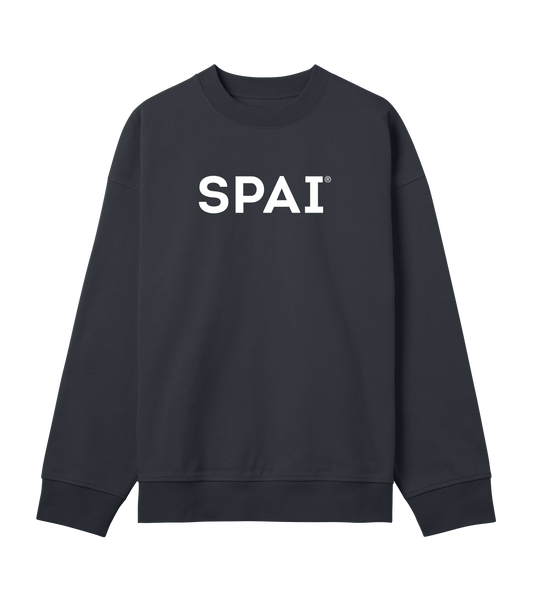 SPAI logo (mens boxy, white print)