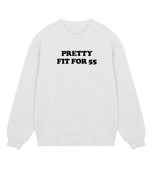 "Pretty fit for 55" (mens regular, black print)