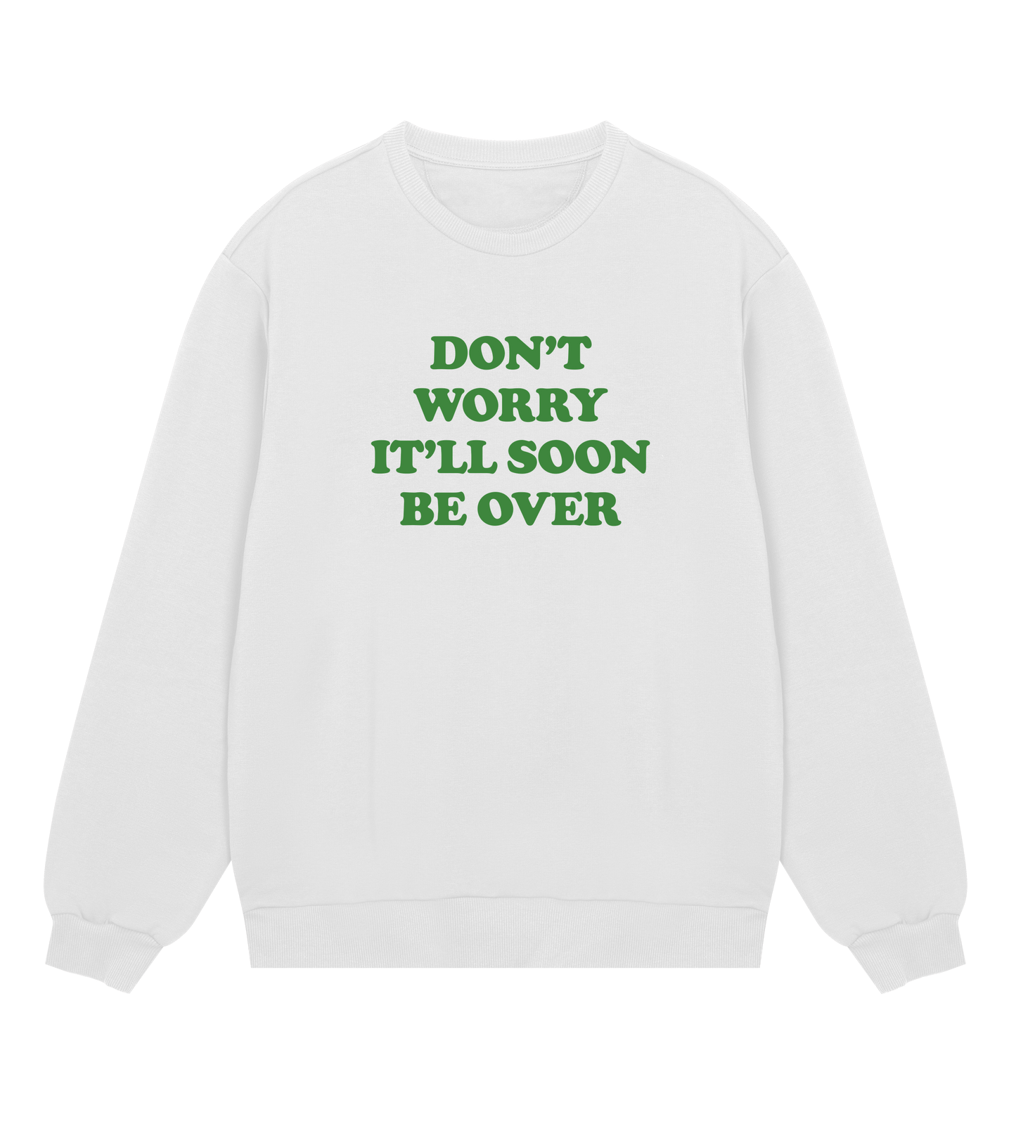 Don't worry (mens regular, green print)