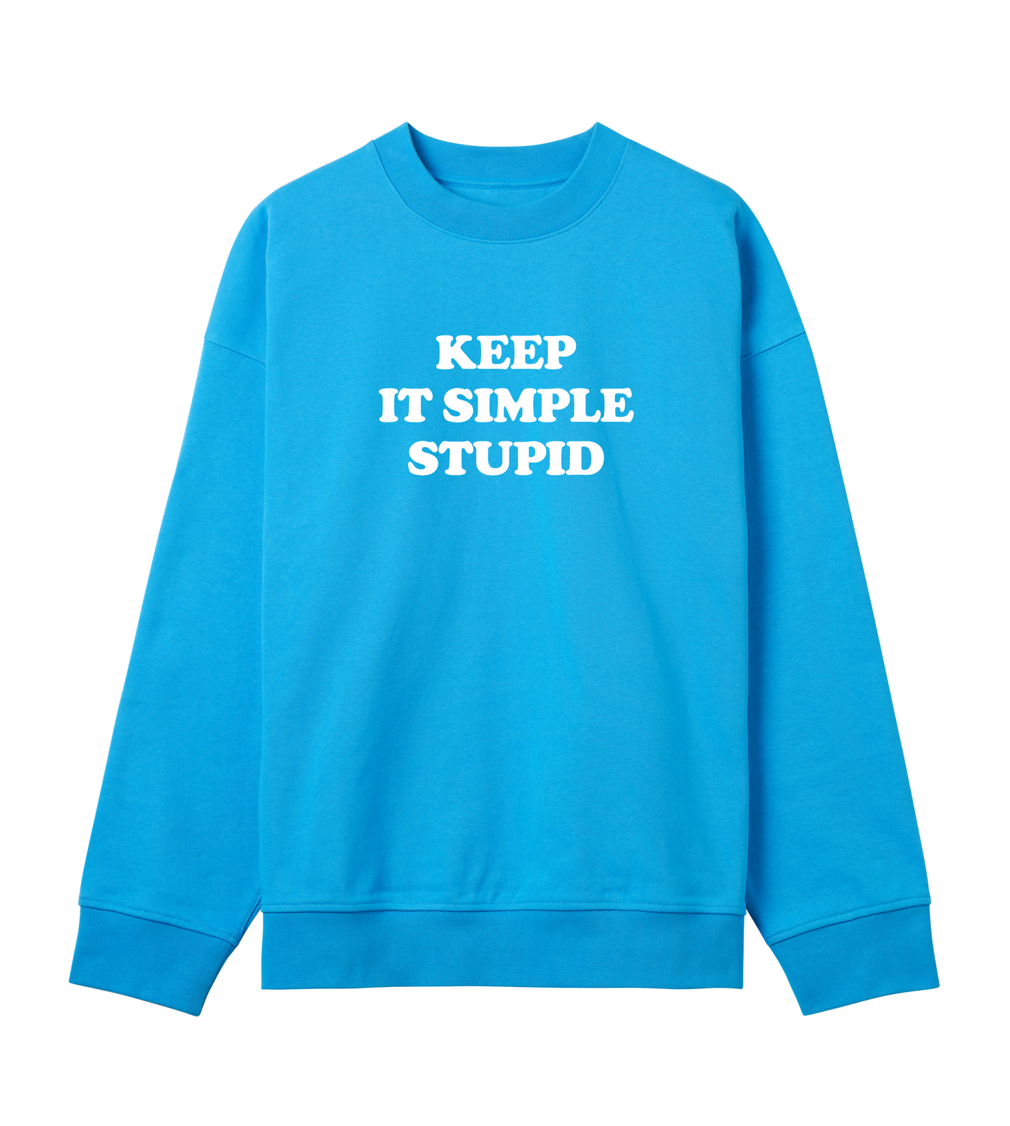 Keep it simple stupid (mens boxy, white print)